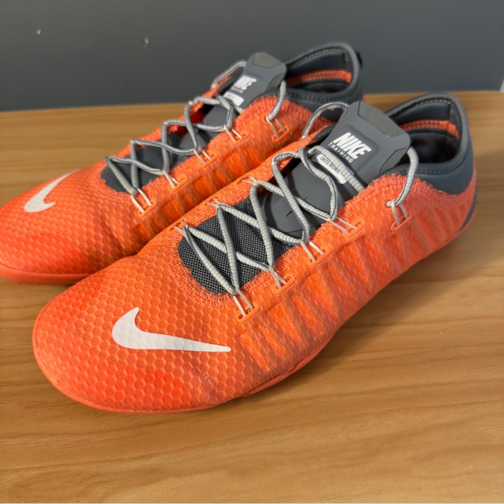 Nike FREE 1.0 Cross bionic orange gray sz 9